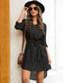 Striped Self Tie High Low Dress
