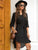 Striped Self Tie High Low Dress