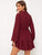 Gingham Drawstring Waist Ruffle Hem Shirt Dress