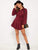 Gingham Drawstring Waist Ruffle Hem Shirt Dress