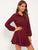 Gingham Drawstring Waist Ruffle Hem Shirt Dress