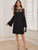 Contrast Lace Bell Sleeve Tunic Dress