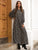 Floral Print Shirred Cuff Maxi Dress