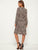 Allover Print Surplice Front Buttoned A-line Dress