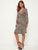 Allover Print Surplice Front Buttoned A-line Dress