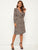 Allover Print Surplice Front Buttoned A-line Dress