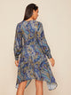 Asymmetric Hem Graphic Print Dress