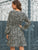 Dalmatian Print Drawstring Waist Dress