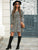 Dalmatian Print Drawstring Waist Dress