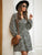 Dalmatian Print Drawstring Waist Dress