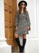 Dalmatian Print Drawstring Waist Dress
