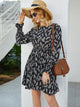 Ditsy Floral Shirred Waist Swing Dress