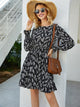 Ditsy Floral Shirred Waist Swing Dress