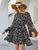 Ditsy Floral Shirred Waist Swing Dress