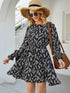 Ditsy Floral Shirred Waist Swing Dress