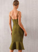 Adyce Backless Wrap Ruffle Hem Cami Dress