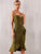 Adyce Backless Wrap Ruffle Hem Cami Dress
