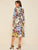 Sculpture Print Belted Mock Neck Dress