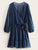 Swiss Dot Surplice Front Ruffle Hem Chiffon Dress