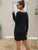 Eyelash Lace Trim V Neck Dress