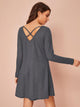 Double Crisscross Neck Tee Dress