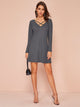 Double Crisscross Neck Tee Dress