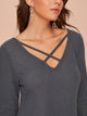Double Crisscross Neck Tee Dress