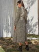 Dalmatian Print Belted Shirt Dress