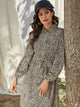 Dalmatian Print Belted Shirt Dress