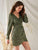 Leopard Print Self Tie Surplice Wrap Dress