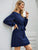 Boat Neck Bishop Sleeve Belted Dress