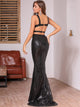 DKRX Backless Bodycon Sequin Dress