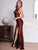 DKRX Halter Backless Split Thigh Sequin Dress