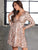 DKRX Wrap Plunge Neck Sequin Dress