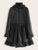 Polka Dot Ruffle Neck Half Button Dress
