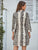 Snakeskin Print Button Front Shirt Dress