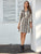 Snakeskin Print Button Front Shirt Dress