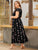 Plus Tie Neck Tribal Print Maxi Dress