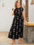 Plus Tie Neck Tribal Print Maxi Dress
