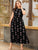 Plus Tie Neck Tribal Print Maxi Dress