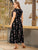 Plus Tie Neck Tribal Print Maxi Dress