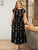 Plus Tie Neck Tribal Print Maxi Dress