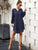 Polka Dot Notched Neck Shirt Dress