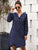 Polka Dot Notched Neck Shirt Dress