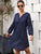 Polka Dot Notched Neck Shirt Dress
