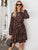 Floral Print Keyhole Front A-line Dress