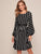 Striped Self Tie Bishop Sleeve Dress