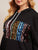 Plus Contrast Sequin Drawstring Hoodie Dress