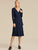 Premium Surplice Neck Tie Side Rib-knit Dress