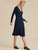 Premium Surplice Neck Tie Side Rib-knit Dress